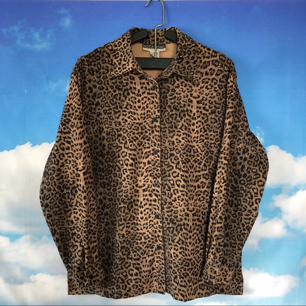 *sold* Leopard print button down